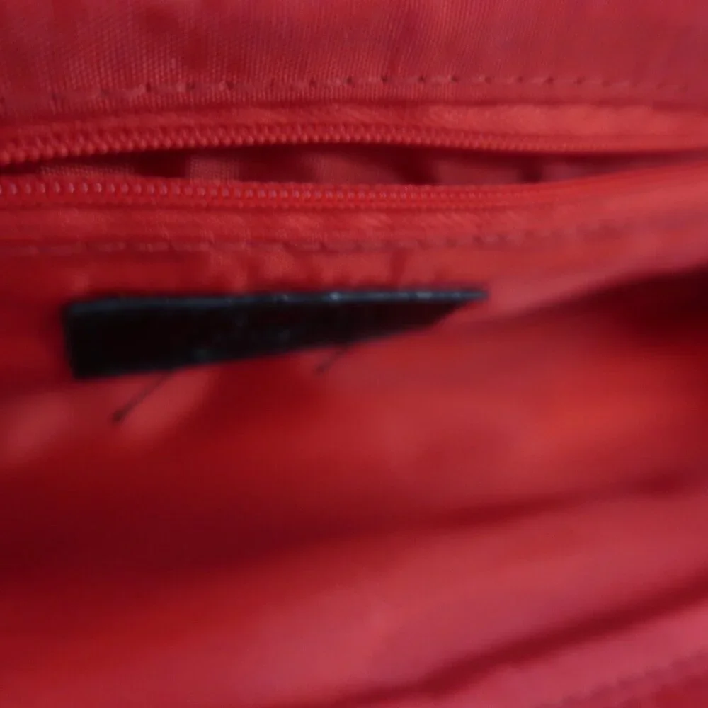 Candie's Black Boho Clutch Wallet Purse Silver Hardware Red Liner Vintage